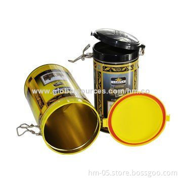 Tea/Coffee Tin, Made of Food Grade Tinplate, Various Shapes and Sizes are Available